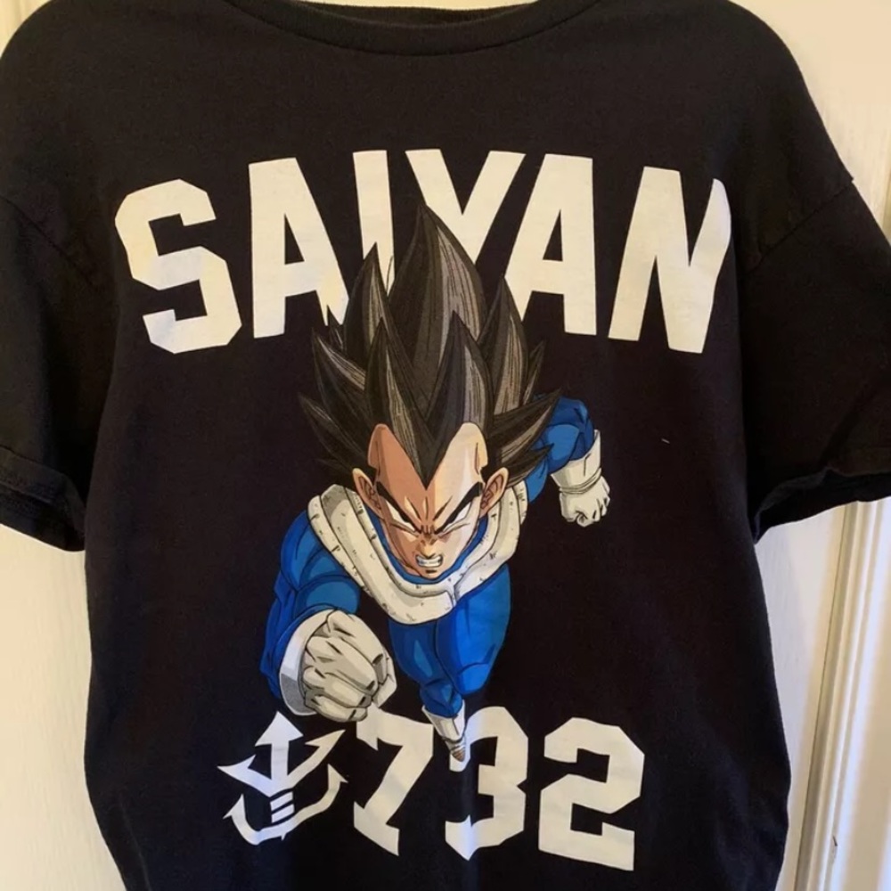 Saiyan 732 Dragonball Z Vegeta Black Shirt Size M